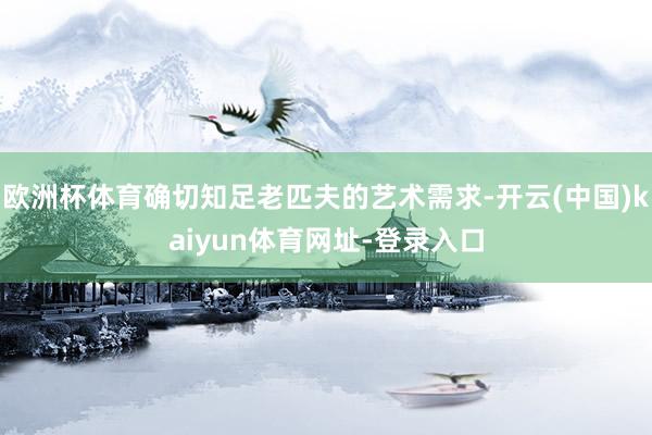 欧洲杯体育确切知足老匹夫的艺术需求-开云(中国)kaiyun