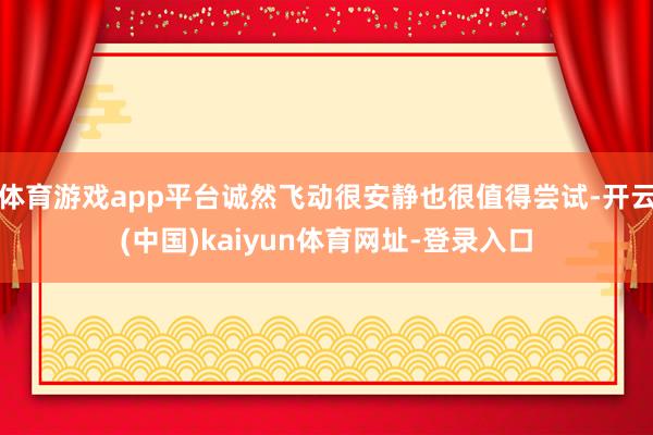 体育游戏app平台诚然飞动很安静也很值得尝试-开云(中国)k