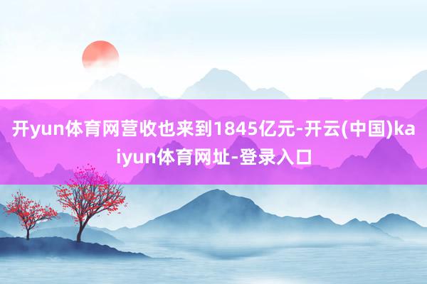 开yun体育网营收也来到1845亿元-开云(中国)kaiyu