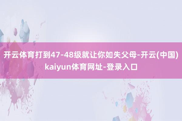 开云体育打到47-48级就让你如失父母-开云(中国)kaiy