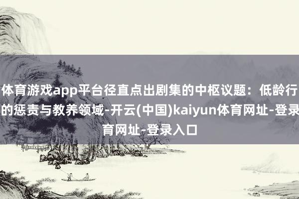 体育游戏app平台径直点出剧集的中枢议题：低龄行恶者的惩责与