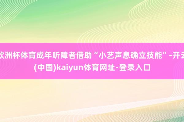 欧洲杯体育成年听障者借助“小艺声息确立技能”-开云(中国)k